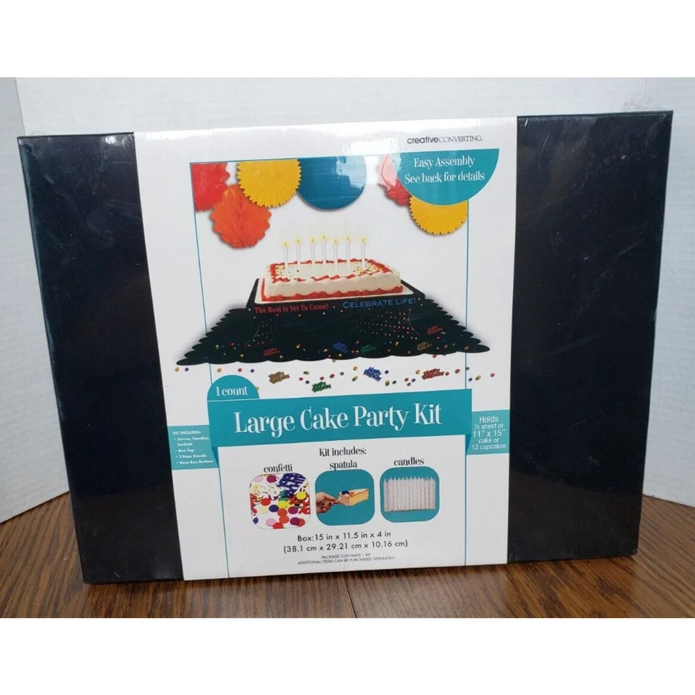 Small Cake Party Kit by Creative Converting With Confetti and Candles